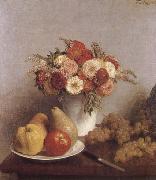 Henri Fantin-Latour Flowers and fruit oil